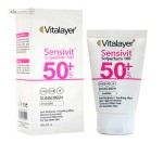 کرم ضدآفتاب SPF50 پوست حساس ویتالیر 40 میلی لیتر بی رنگ