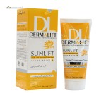 کرم ضد آفتاب SPF50 کرم پودری پوست معمولی و خشک درمالیفت 40 میلی لیتر بژ روشن