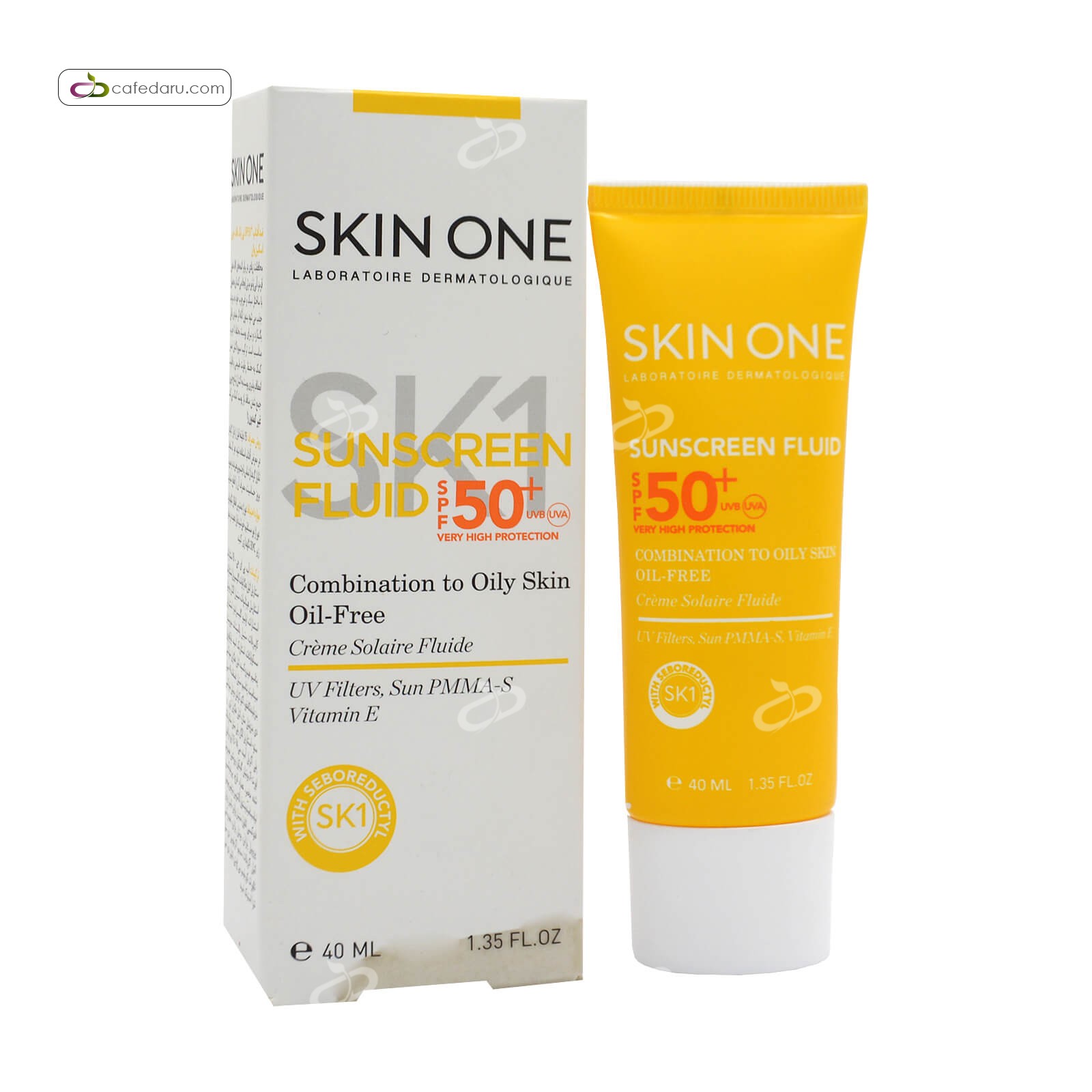 فلوئید ضدآفتاب SPF50 فاقد چربی اسکین وان 40 میلی لیتر بی رنگ