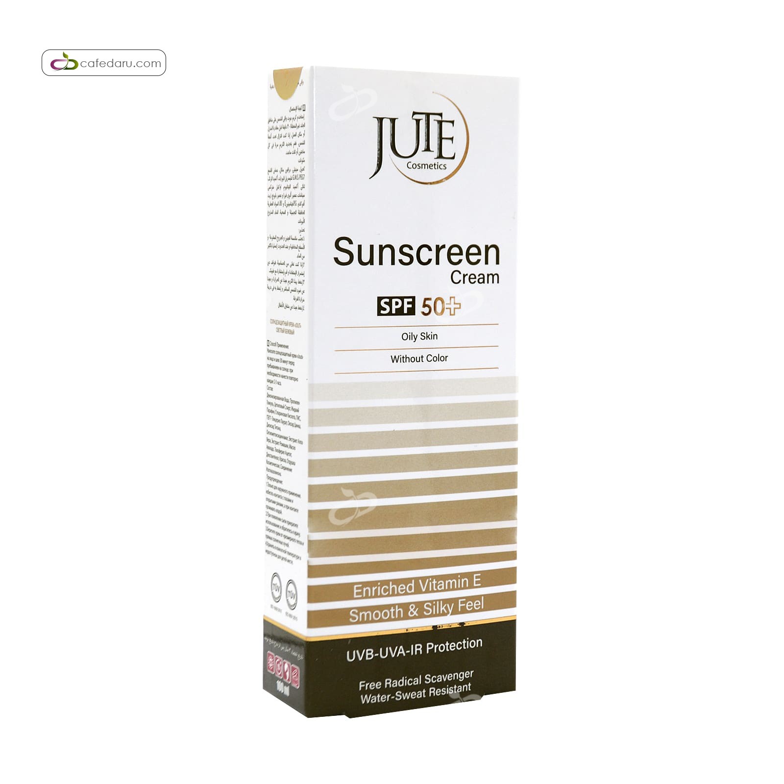 کرم ضدآفتاب SPF50 پوست چرب ژوت 100 میلی لیتر بی رنگ