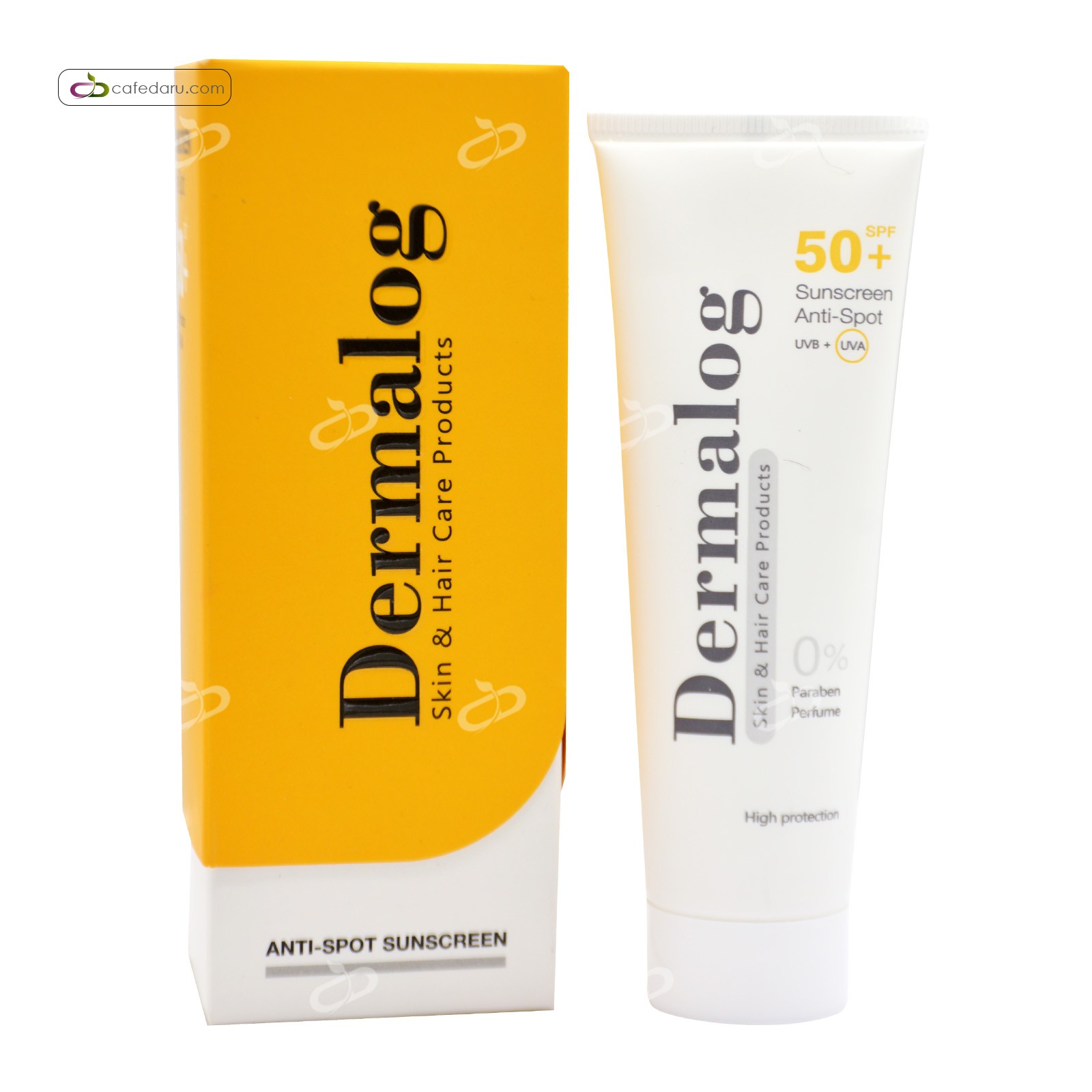 کرم ضدآفتاب و ضد لک spf 50 درمالوگ بی رنگ 50 میلی لیتر