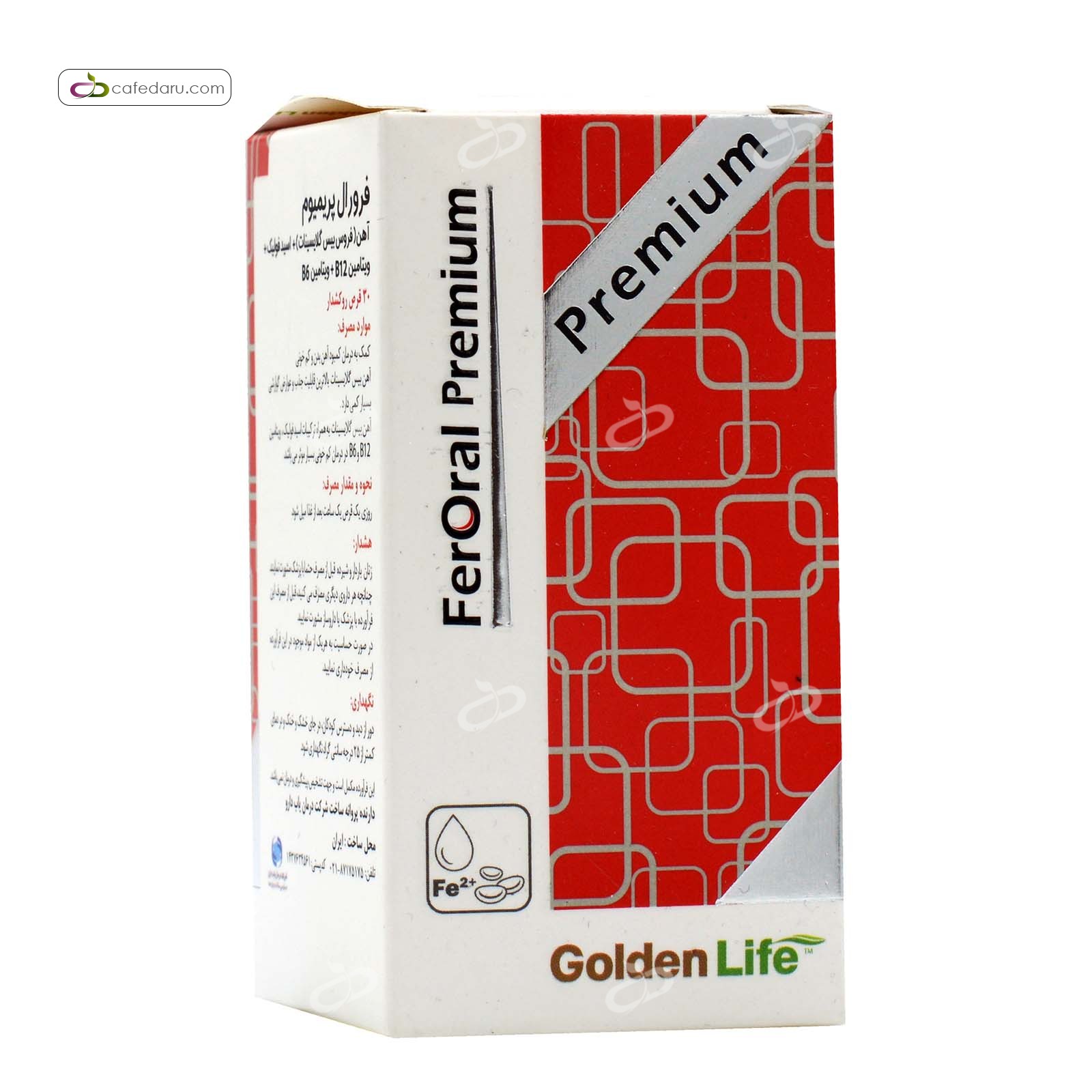 فرورال پریمیوم (آهن+فولیک اسید+ب6+ب12) گلدن لایف 30 قرص
